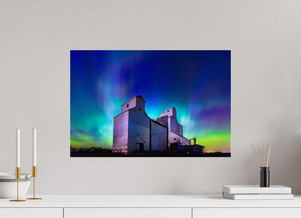 60 x 40 cm, Acrylic Print Aurora Over Asquith – Northern Lights on the Prairies