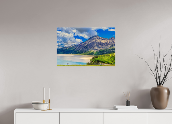 75 x 50 cm, Acrylic Print Beneath the Mountain’s Gaze — Waterton Lakes National Park, Alberta