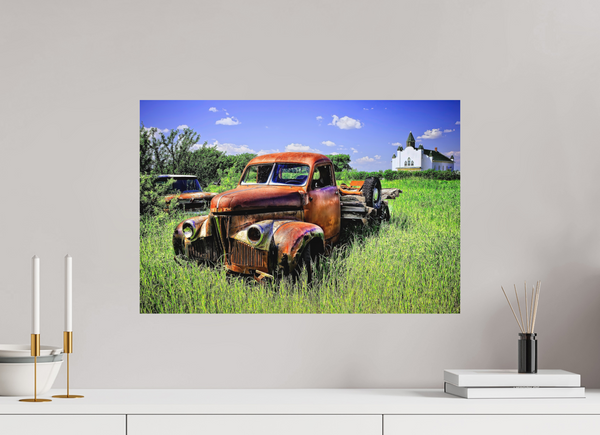 60 x 40 cm, Metal Print Faith and Rust