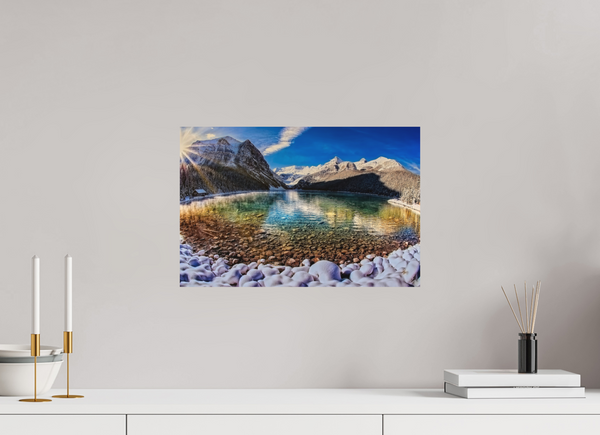 45 x 30 cm, Metal Print Echoes of Ice and Light — Lake Louise, Alberta