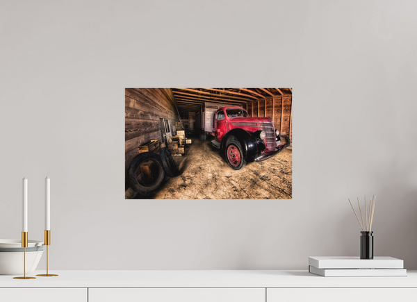 45 x 30 cm, Metal Print Resting Red