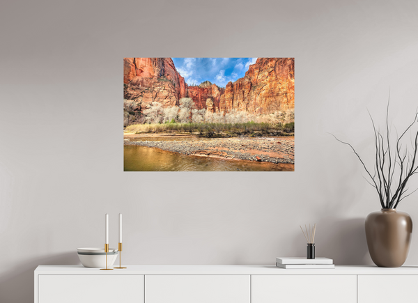 90 x 60 cm, Metal Print The Pulpit — Temple of Sinawava, Zion National Park