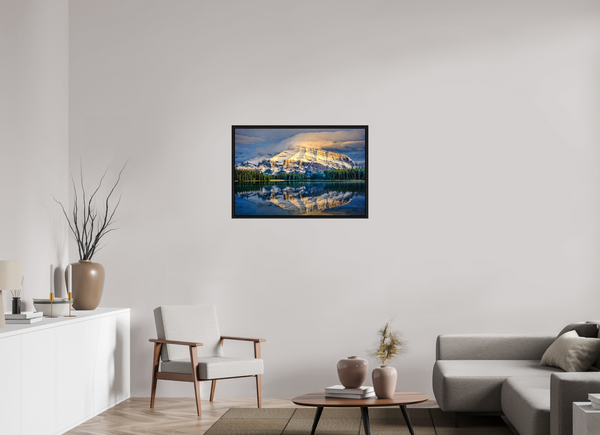 90 x 60 cm, Framed Print Veil of Light — Mount Rundle, Banff National Park