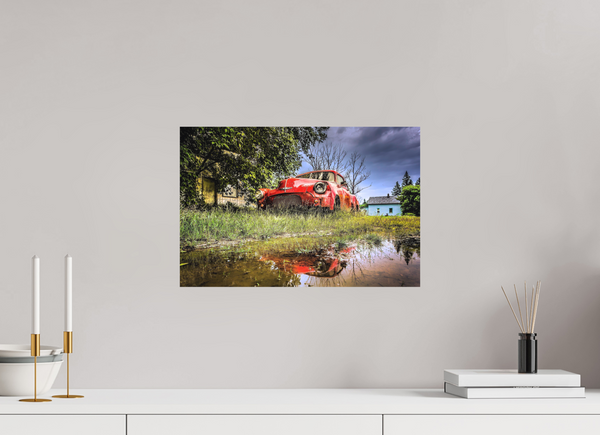 45 x 30 cm, Metal Print The Last Ride
