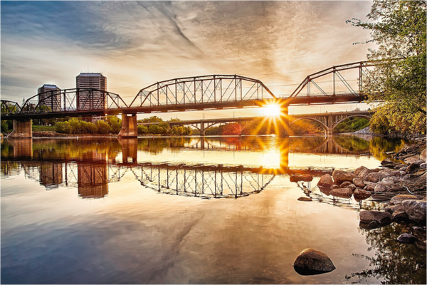 Main image Morning Radiance – Traffic Bridge at Sunrise, Saskatoon