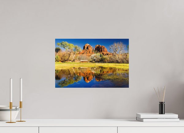 45 x 30 cm, Metal Print Cathedral Light — Sedona, Arizona