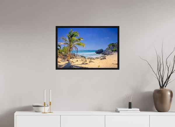 75 x 50 cm, Framed Print Edge of Paradise — Tulum, Mexico