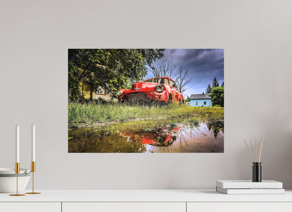 60 x 40 cm, Metal Print The Last Ride