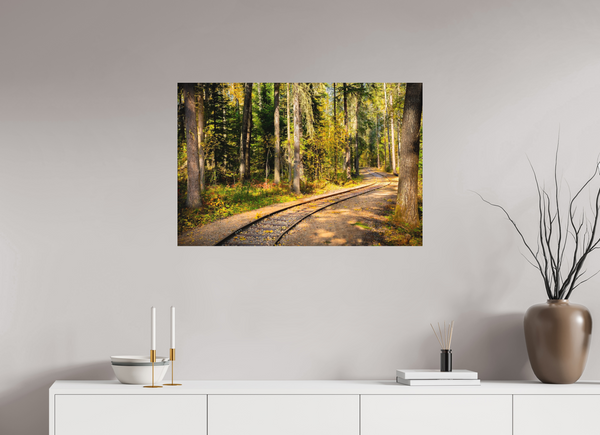 90 x 60 cm, Metal Print Whispering Rails