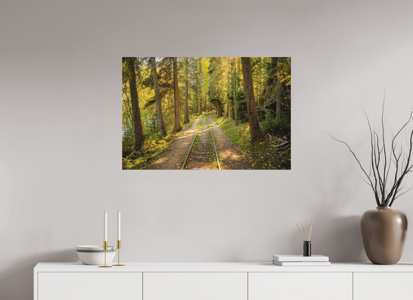 90 x 60 cm, Metal Print Tracks Through Time