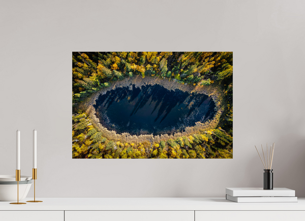 60 x 40 cm, Photo Print Autumn Mirror – The Still Pond
