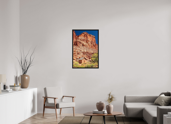 60 x 90 cm, Framed Print Echoes of Time — Fruita Schoolhouse, Utah
