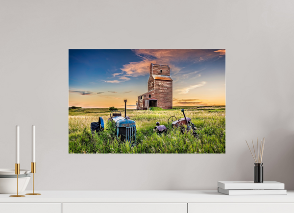60 x 40 cm, Acrylic Print Echoes of Summer – Bents, Saskatchewan Grain Elevator