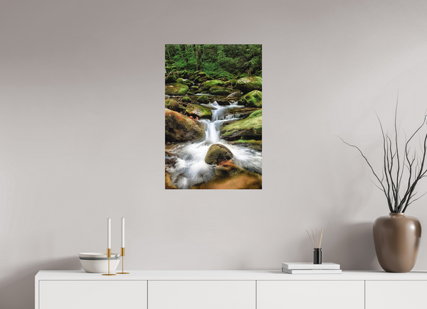 50 x 75 cm, Metal Print Forest Lullaby — Roaring Fork, Great Smoky Mountains