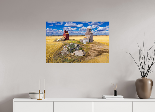 90 x 60 cm, Photo Print Silent Sentinels – Ghost Town of Lepine, Saskatchewan