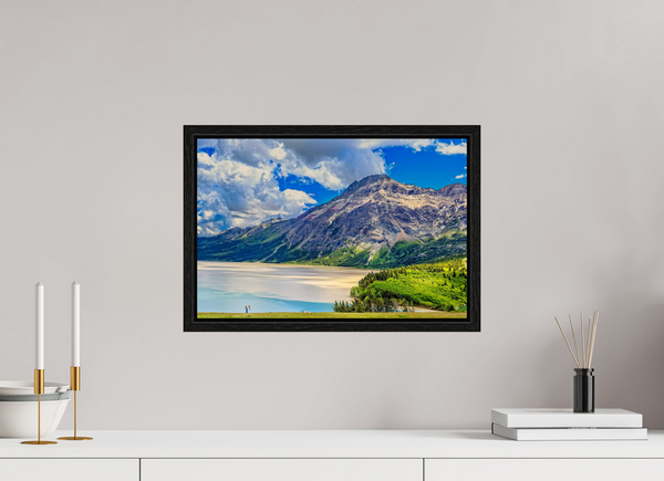 45 x 30 cm, Framed Print Beneath the Mountain’s Gaze — Waterton Lakes National Park, Alberta