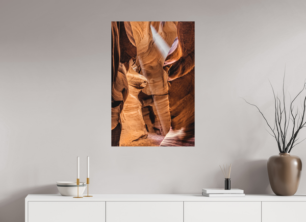 60 x 90 cm, Metal Print Lightfall in Antelope Canyon