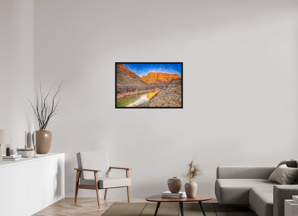 90 x 60 cm, Framed Print River of Gold — Grand Canyon, Arizona