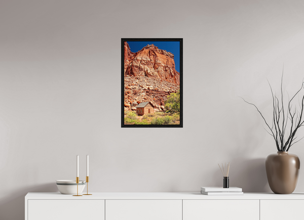 40 x 60 cm, Framed Print Echoes of Time — Fruita Schoolhouse, Utah