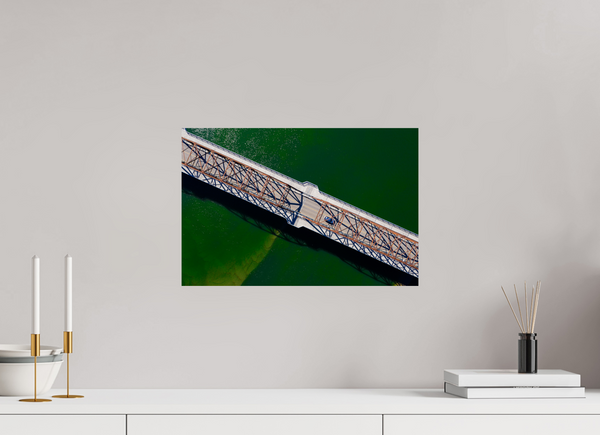 45 x 30 cm, Photo Print Crossing Lines – Traffic Bridge, Saskatoon