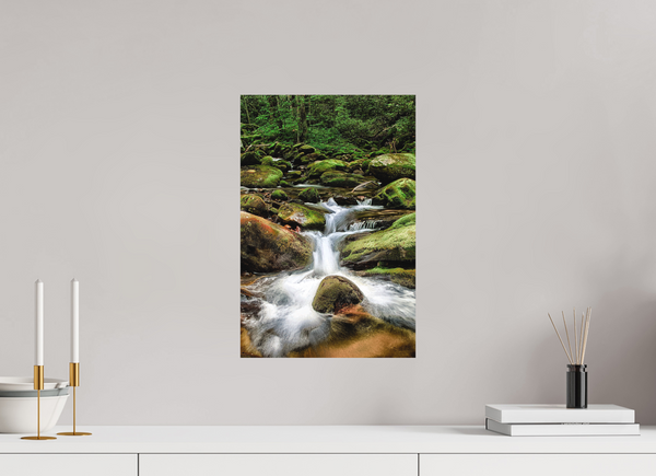 30 x 45 cm, Metal Print Forest Lullaby — Roaring Fork, Great Smoky Mountains