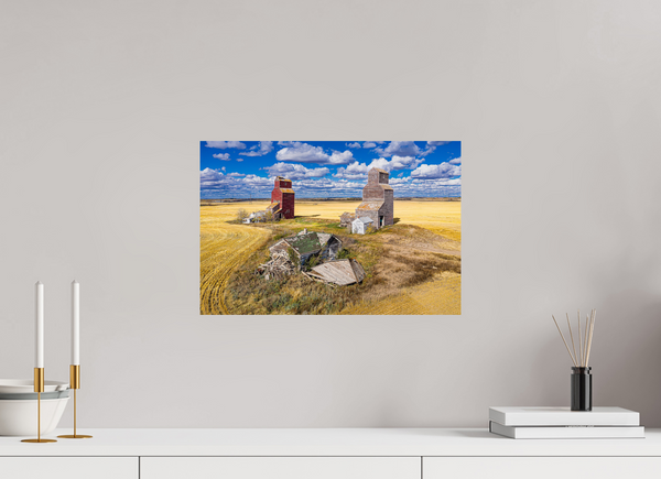 45 x 30 cm, Photo Print Silent Sentinels – Ghost Town of Lepine, Saskatchewan