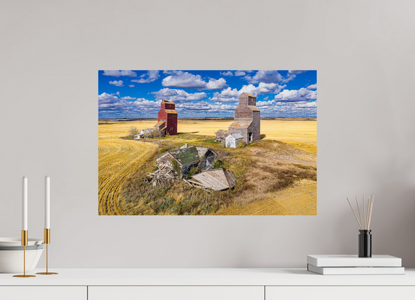 60 x 40 cm, Photo Print Silent Sentinels – Ghost Town of Lepine, Saskatchewan