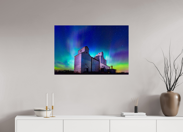 90 x 60 cm, Photo Print Aurora Over Asquith – Northern Lights on the Prairies