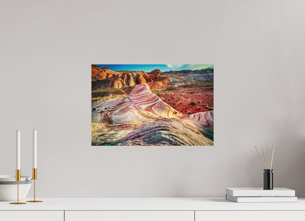 45 x 30 cm, Metal Print The Fire Wave — Valley of Fire, Nevada