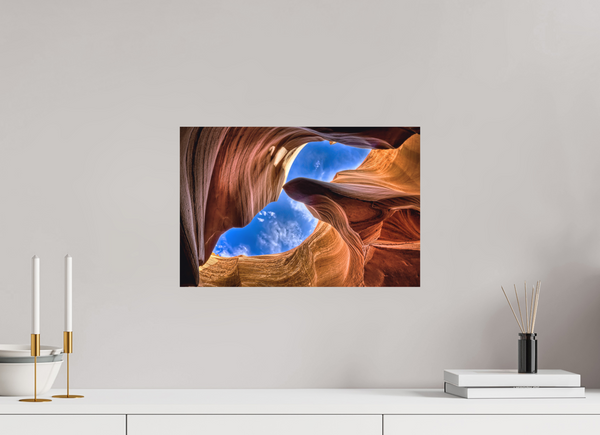 45 x 30 cm, Metal Print Window to Infinity — Antelope Canyon, Arizona