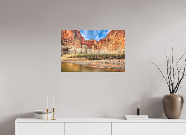 75 x 50 cm, Metal Print The Pulpit — Temple of Sinawava, Zion National Park