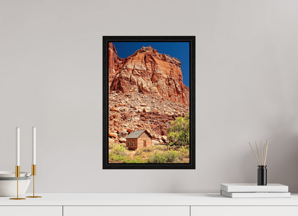 30 x 45 cm, Framed Print Echoes of Time — Fruita Schoolhouse, Utah