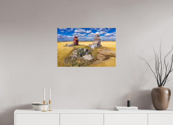 75 x 50 cm, Photo Print Silent Sentinels – Ghost Town of Lepine, Saskatchewan