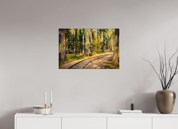75 x 50 cm, Metal Print Whispering Rails