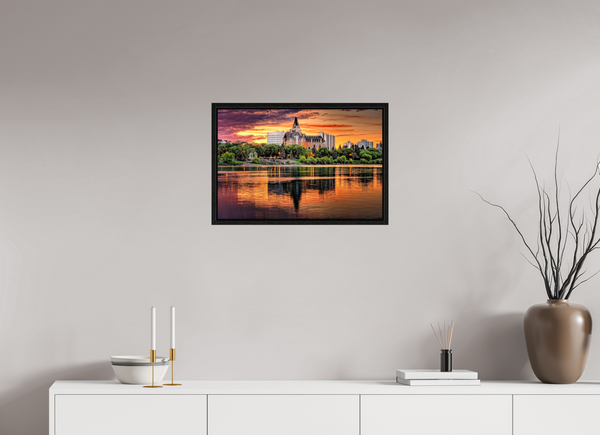 60 x 40 cm, Framed Print Golden Glow of the Bess