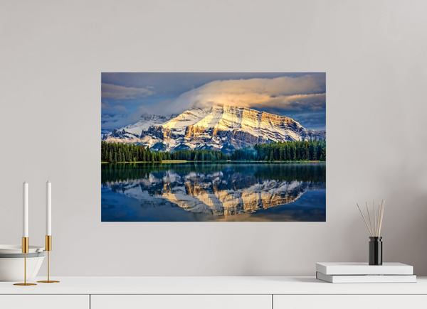 60 x 40 cm, Photo Print Veil of Light — Mount Rundle, Banff National Park