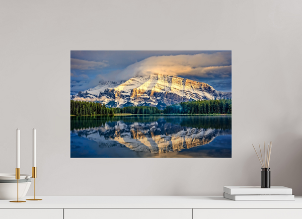60 x 40 cm, Acrylic Print Veil of Light — Mount Rundle, Banff National Park