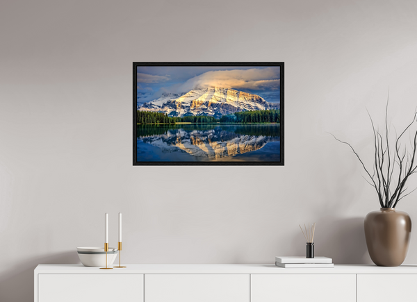 75 x 50 cm, Framed Print Veil of Light — Mount Rundle, Banff National Park