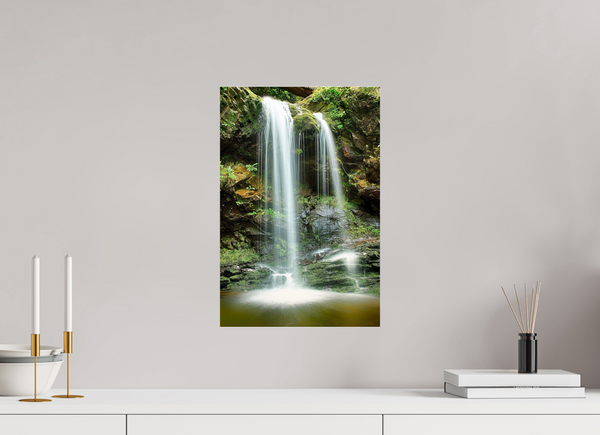 30 x 45 cm, Acrylic Print Emerald Veil — Grotto Falls, Great Smoky Mountains  Long