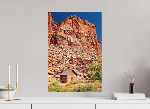 40 x 60 cm, Metal Print Echoes of Time — Fruita Schoolhouse, Utah