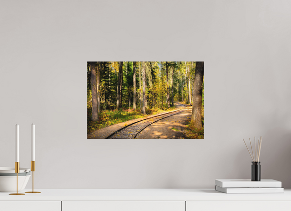 45 x 30 cm, Metal Print Whispering Rails
