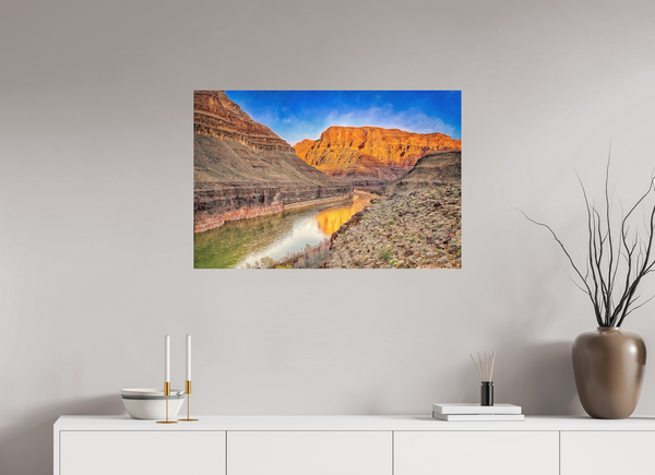 90 x 60 cm, Metal Print River of Gold — Grand Canyon, Arizona