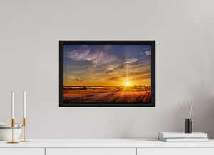 45 x 30 cm, Framed Print Rise of the Prairie Sun — Saskatchewan, Canada