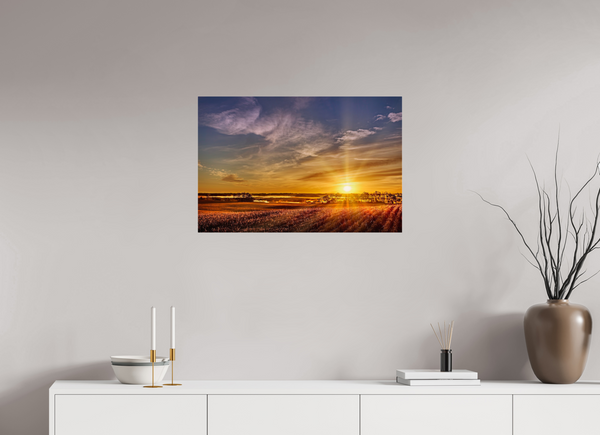75 x 50 cm, Acrylic Print Rise of the Prairie Sun — Saskatchewan, Canada