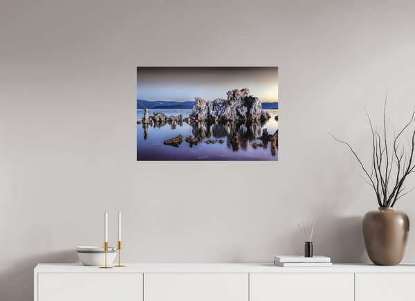 75 x 50 cm, Metal Print Whispers of Stone — Mono Lake, California