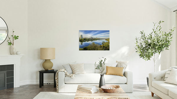 2742742 :: Autumn Reflection – Saskatoon City Skyline