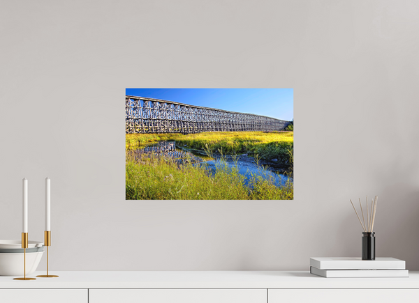 45 x 30 cm, Metal Print Timber Lines