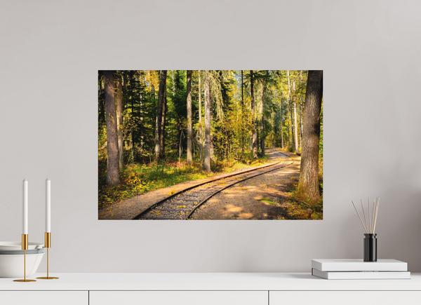 60 x 40 cm, Metal Print Whispering Rails