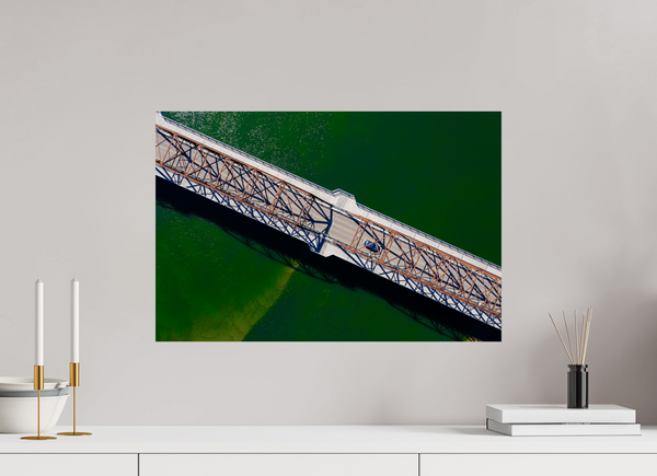 60 x 40 cm, Photo Print Crossing Lines – Traffic Bridge, Saskatoon