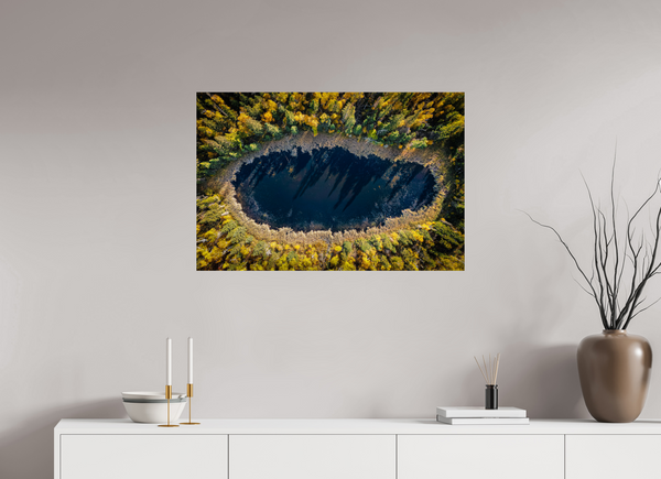 90 x 60 cm, Photo Print Autumn Mirror – The Still Pond